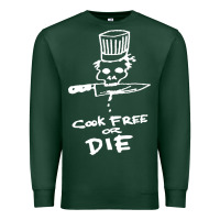 Sports Green bourdain cook free or die Premium Sweatshirt - artisFamous