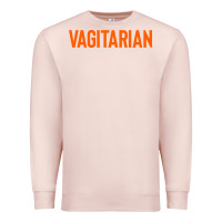 Pale Pink vagitarian Premium Sweatshirt - artisFamous