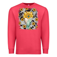 Cardinal cowhide sunflower gemstone bull skull Premium Sweatshirt - JahusDesignShop
