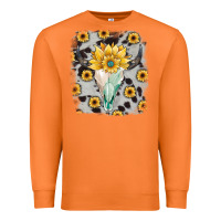 Carrot cowhide sunflower gemstone bull skull Premium Sweatshirt - JahusDesignShop