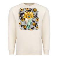 Sandshell cowhide sunflower gemstone bull skull Premium Sweatshirt - JahusDesignShop