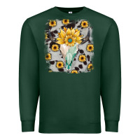Sports Green cowhide sunflower gemstone bull skull Premium Sweatshirt - JahusDesignShop