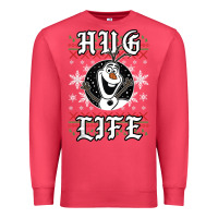 Cardinal fro.zen o.l.a.f hug life ugly christmas sweater style shirt Premium Sweatshirt - artisFamous