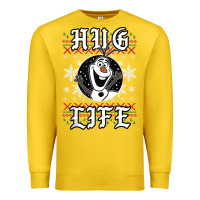 Lemon fro.zen o.l.a.f hug life ugly christmas sweater style shirt Premium Sweatshirt - artisFamous
