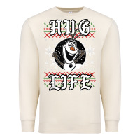 Sandshell fro.zen o.l.a.f hug life ugly christmas sweater style shirt Premium Sweatshirt - artisFamous