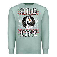 Seafoam fro.zen o.l.a.f hug life ugly christmas sweater style shirt Premium Sweatshirt - artisFamous