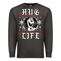Smoke fro.zen o.l.a.f hug life ugly christmas sweater style shirt Premium Sweatshirt - artisFamous