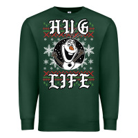 Sports Green fro.zen o.l.a.f hug life ugly christmas sweater style shirt Premium Sweatshirt - artisFamous