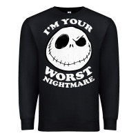 Black j.a.c.k  skel.ling.ton  worst nightmare t shirt Premium Sweatshirt - artisFamous