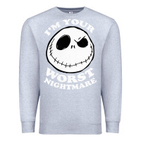 Heather Grey j.a.c.k  skel.ling.ton  worst nightmare t shirt Premium Sweatshirt - artisFamous