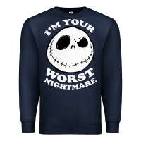Navy j.a.c.k  skel.ling.ton  worst nightmare t shirt Premium Sweatshirt - artisFamous