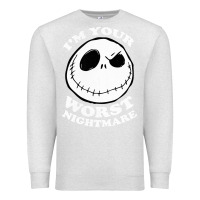 Oatmeal Heather j.a.c.k  skel.ling.ton  worst nightmare t shirt Premium Sweatshirt - artisFamous