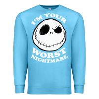 Ocean Blue j.a.c.k  skel.ling.ton  worst nightmare t shirt Premium Sweatshirt - artisFamous