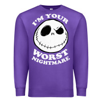 Purple j.a.c.k  skel.ling.ton  worst nightmare t shirt Premium Sweatshirt - artisFamous