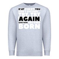 Heather Grey second born gifts Premium Sweatshirt - artisFamous