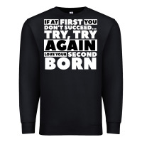 Black second born gifts Premium Sweatshirt - artisFamous