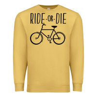 Antique Gold ride or die bicycle Premium Sweatshirt - artisFamous