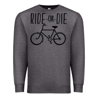 Charcoal Heather ride or die bicycle Premium Sweatshirt - artisFamous