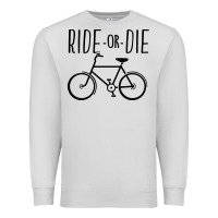 Dove Grey ride or die bicycle Premium Sweatshirt - artisFamous