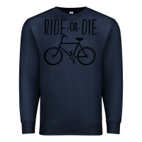 Navy ride or die bicycle Premium Sweatshirt - artisFamous