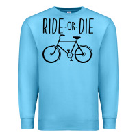 Ocean Blue ride or die bicycle Premium Sweatshirt - artisFamous