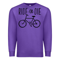 Purple ride or die bicycle Premium Sweatshirt - artisFamous