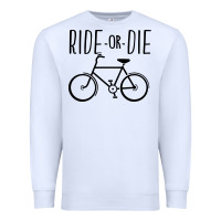 White ride or die bicycle Premium Sweatshirt - artisFamous