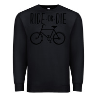 Black ride or die bicycle Premium Sweatshirt - artisFamous