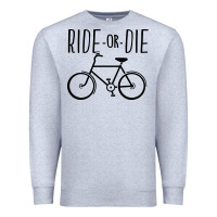 Heather Grey ride or die bicycle Premium Sweatshirt - artisFamous
