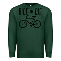 Sports Green ride or die bicycle Premium Sweatshirt - artisFamous