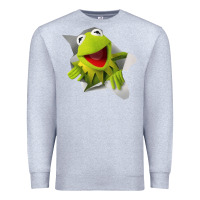 Heather Grey kermit the frog Premium Sweatshirt - artisFamous