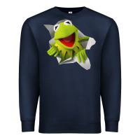 Navy kermit the frog Premium Sweatshirt - artisFamous