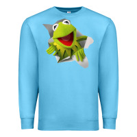 Ocean Blue kermit the frog Premium Sweatshirt - artisFamous