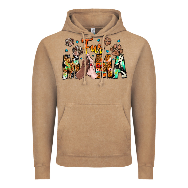 Fur Mama Vintage Hoodie by CowhideDigitalArt | Teevron