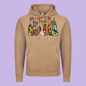 Fur Mama Vintage Hoodie Designed By Cowhidedigitalart