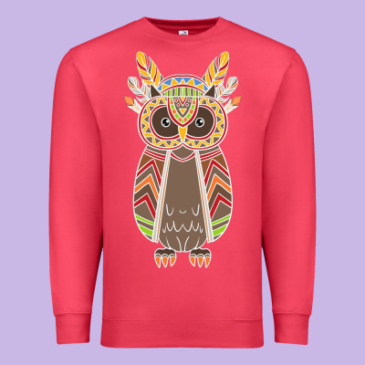 Native Owl Premium Sweatshirt Designed By Artisfamous