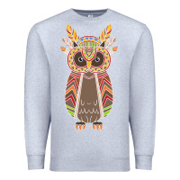 Heather Grey Native OWL Premium Sweatshirt - artisFamous