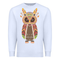 White Native OWL Premium Sweatshirt - artisFamous