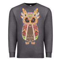 Charcoal Heather Native OWL Premium Sweatshirt - artisFamous