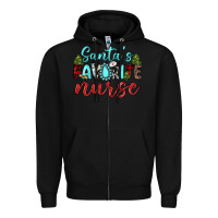 Black santa s favorite nurse Zipper Hoodie - JahusDesignShop