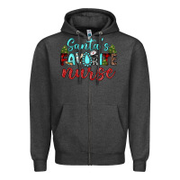 Charcoal Heather santa s favorite nurse Zipper Hoodie - JahusDesignShop