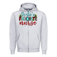 Heather Grey santa s favorite nurse Zipper Hoodie - JahusDesignShop