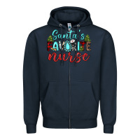 Navy santa s favorite nurse Zipper Hoodie - JahusDesignShop