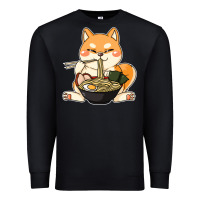Black shiba inu dog ramen Premium Sweatshirt - artisFamous