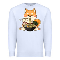 White shiba inu dog ramen Premium Sweatshirt - artisFamous