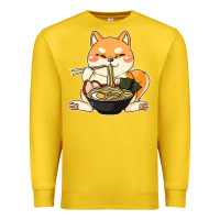 Lemon shiba inu dog ramen Premium Sweatshirt - artisFamous