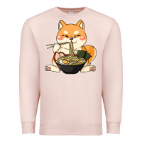 Pale Pink shiba inu dog ramen Premium Sweatshirt - artisFamous