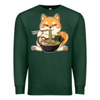 Sports Green shiba inu dog ramen Premium Sweatshirt - artisFamous
