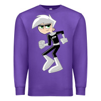 Purple danny phantom run Premium Sweatshirt - artisFamous