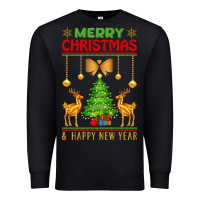 Black merry christmas Premium Sweatshirt - artisFamous